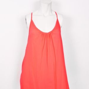 Day-Glo Flourescent Beach Cover-Up Tank Dress (L)